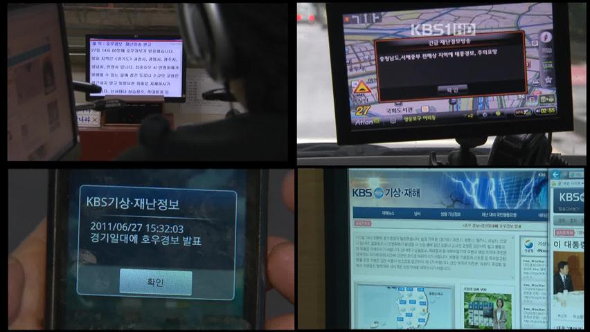 KBS, 생생한 재난 상황 실시간 방송