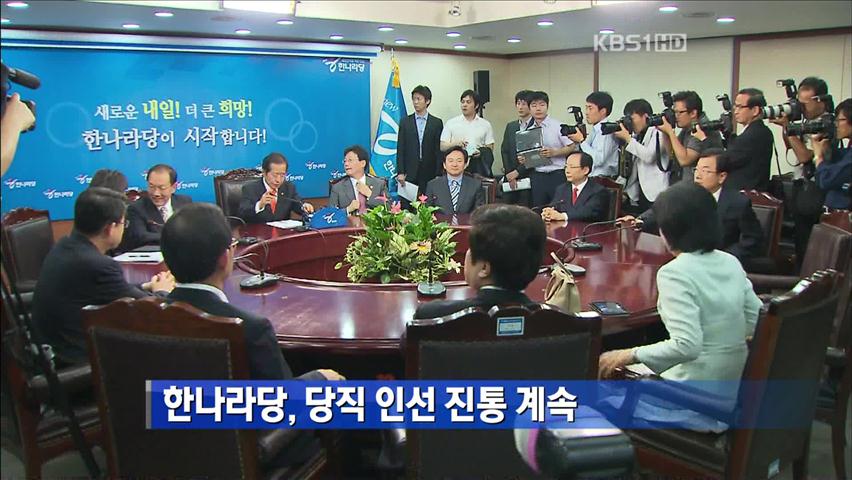 한나라당, 당직 인선 진통 계속
