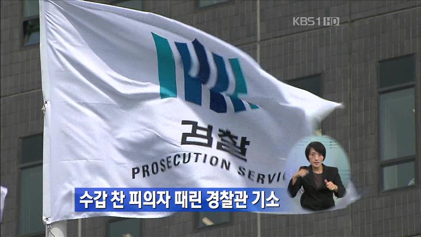 수갑 찬 피의자 때린 경찰관 기소