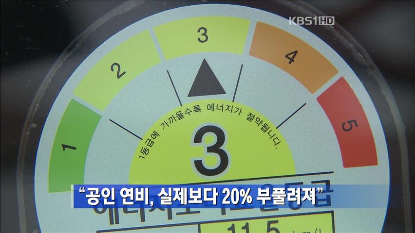 “자동차 공인 연비, 실제보다 20% 부풀려져”