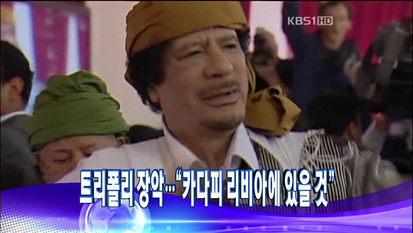 [주요뉴스] 트리폴리 장악…“카다피 리비아 있을 것” 외