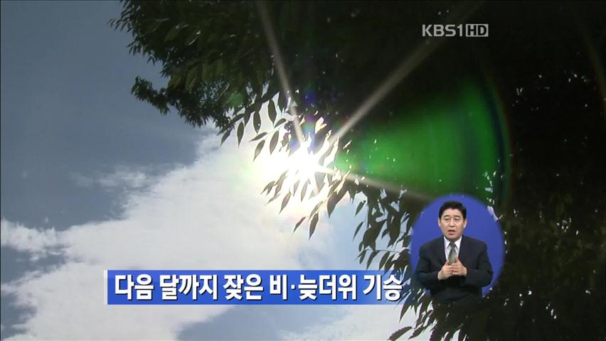 다음 달까지 잦은 비·늦더위 기승 