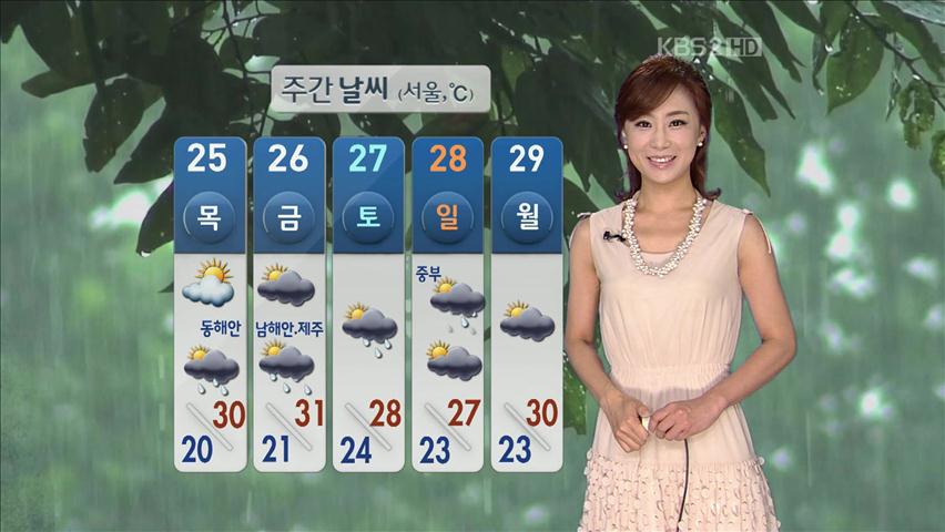충청·남부 흐리고 비…경기북부 소나기