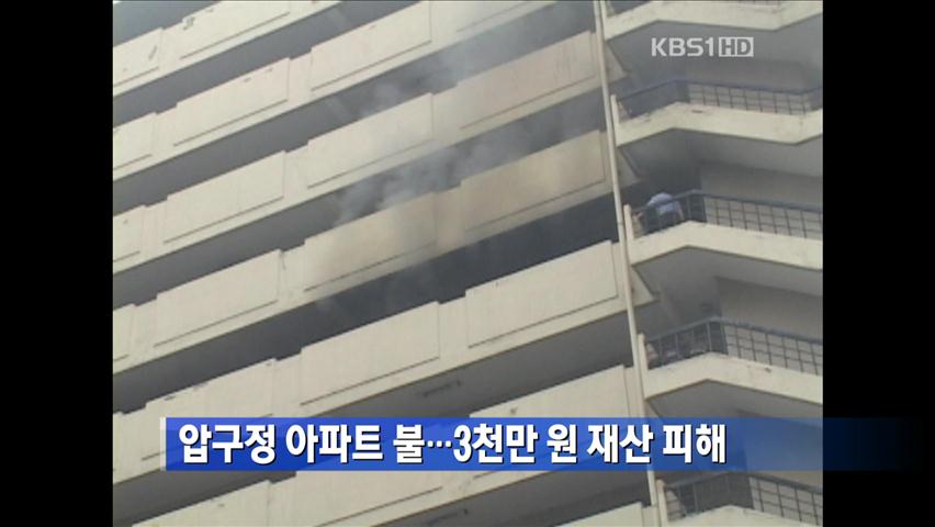 압구정 아파트 불…3,000만 원 재산 피해