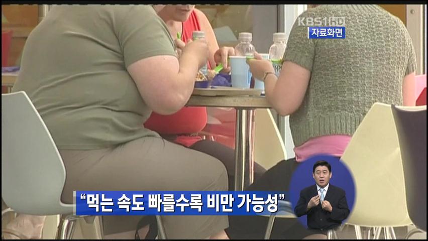 “먹는 속도 빠를수록 비만 가능성”