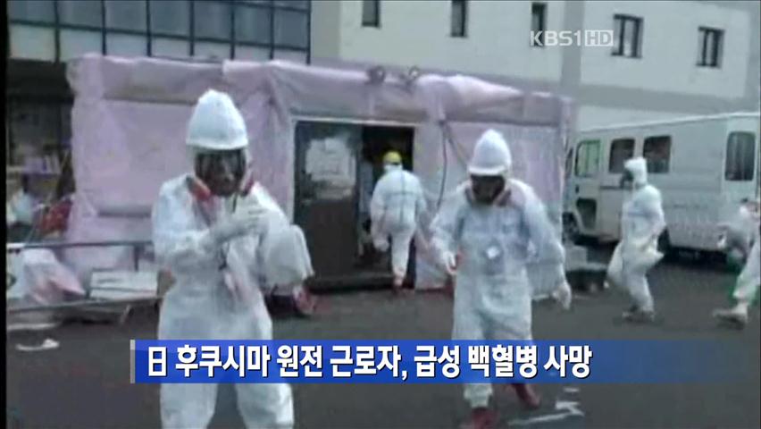 日 후쿠시마 원전 근로자, 급성 백혈병 사망