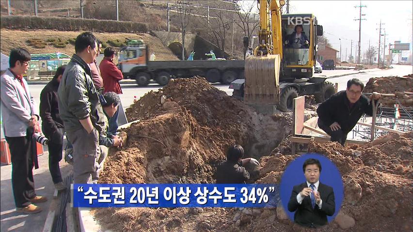 “수도권 20년 이상 상수도 34%”