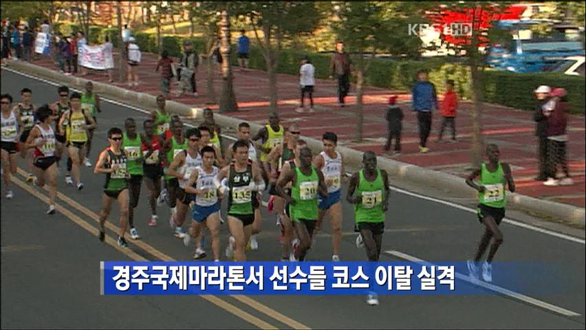 [간추린 단신] 경주국제마라톤서 선수들 코스 이탈 실격 外