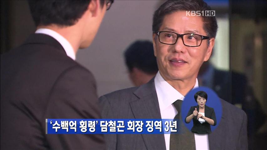 ‘수백억 횡령’ 담철곤 회장 징역 3년