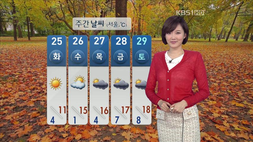 오늘 상강, 전국 가을비…당분간 ‘쌀쌀’