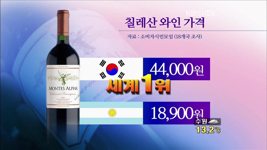 한국 소비자는 봉?…와인 값 세계 최고