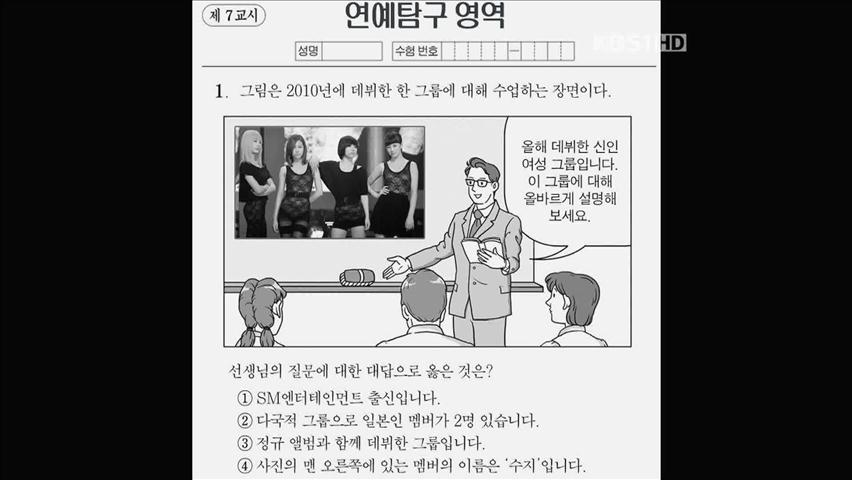 [세상의 창] ‘연예 탐구 영역’ 풀어 봅시다! 外