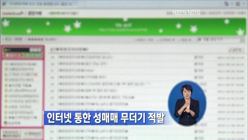 인터넷 통한 성매매 무더기 적발 