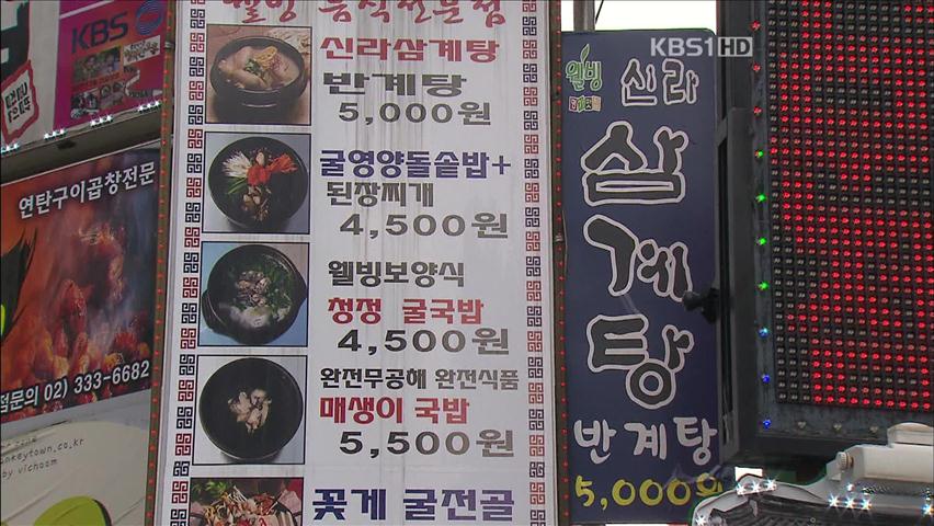 식당 등 가격 ‘옥외 표시제’ 도입 추진