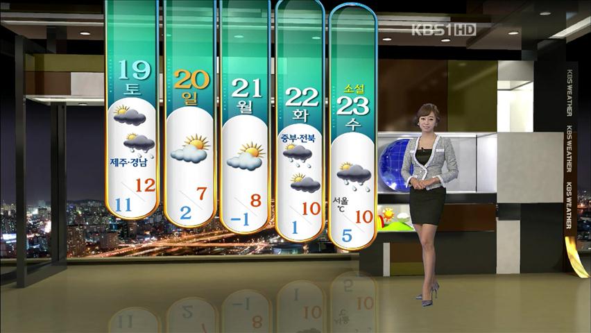 제주·남해안 많은 비…비 그치고 추워져
