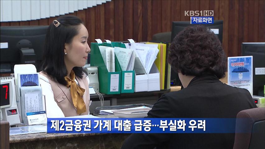 제2금융권 가계 대출 급증…부실화 우려