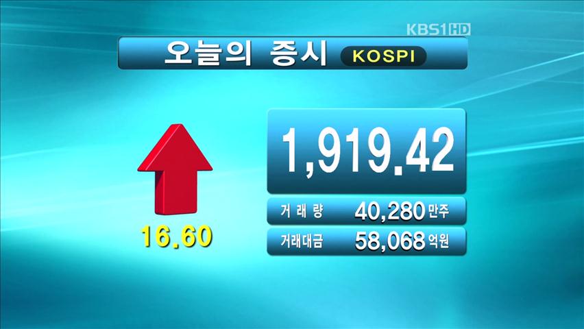 코스피 1,919.42 코스닥 505.68