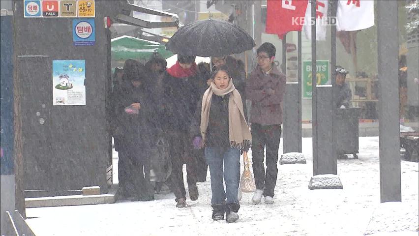 밤새 중부·호남 최고 5㎝ 눈…대설특보 예상