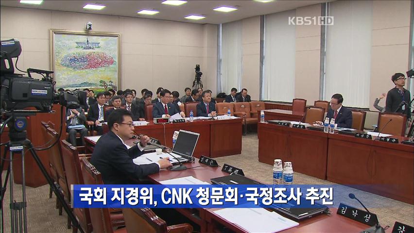 [간추린 단신] 지경위, CNK 청문회·국정조사 추진 外