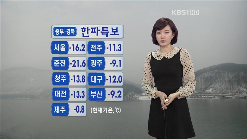 기록적인 한파, 추위 절정…서해안 눈