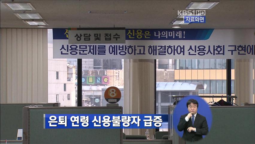 은퇴 연령 신용불량자 급증