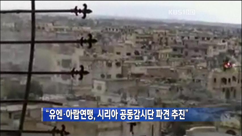 “유엔·아랍연맹, 시리아 공동감시단 파견 추진”