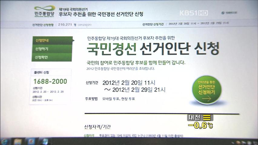 민주통합당 선거인단 ‘대리 등록’ 파문