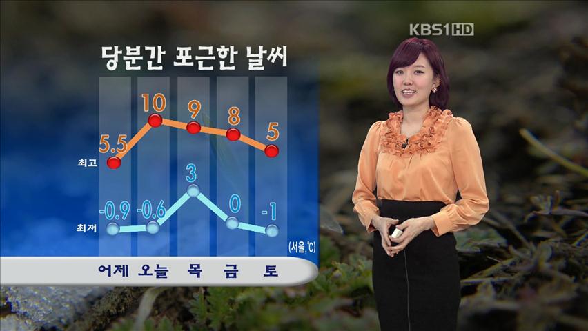 당분간 포근한 날씨…제주도·남부지방 비