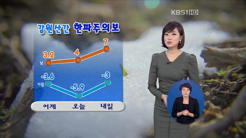 반짝 추위, 내일 낮부터 누그러져