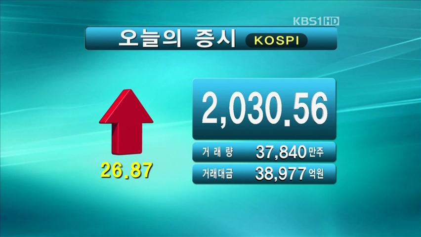 코스피 2,030.56 코스닥 542.76