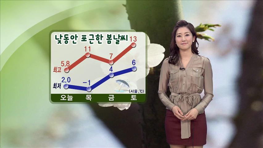 낮동안 포근한 봄날씨…중부지방 빗방울