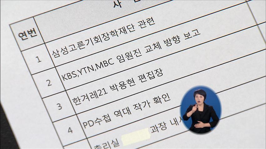 ‘총리실, 언론인 등 사찰’ 문건 공개…이영호 불출석