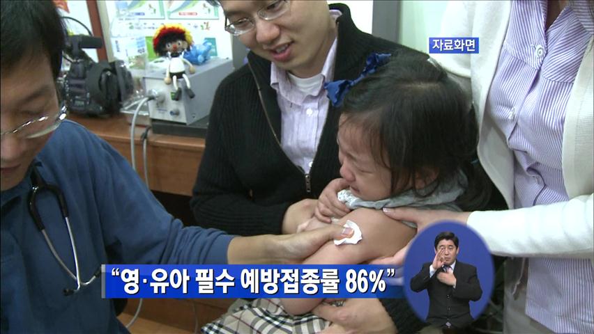 “영·유아 필수 예방접종률 86%”