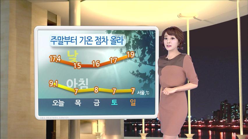 예년 기온 밑돌아…주말부터 점차 올라