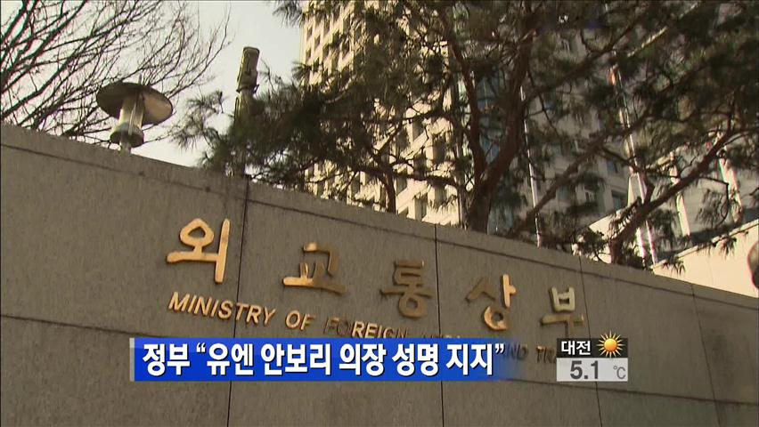 정부 “유엔 안보리 의장 성명 지지”