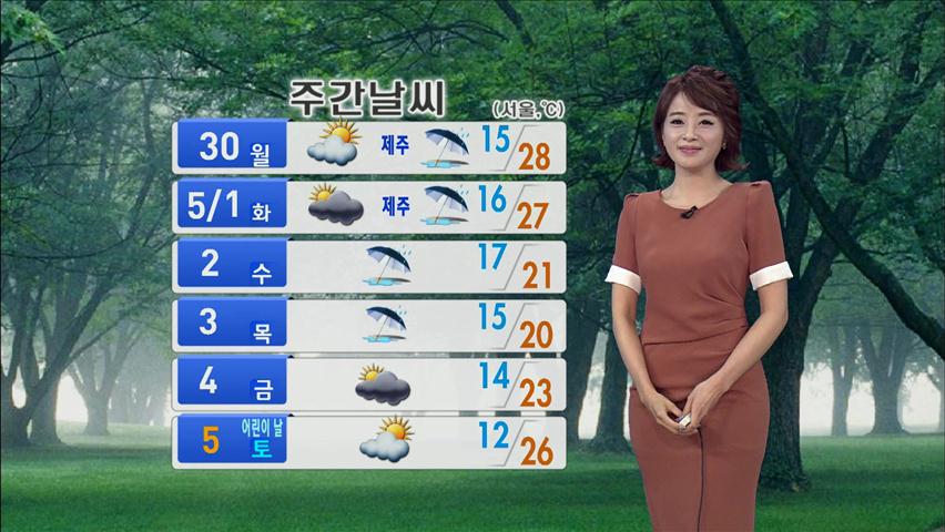 내일 전국 초여름 날씨…제주 오후늦게 비