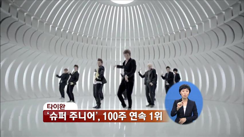 슈퍼주니어, 타이완 음악 차트 100주 연속 1위