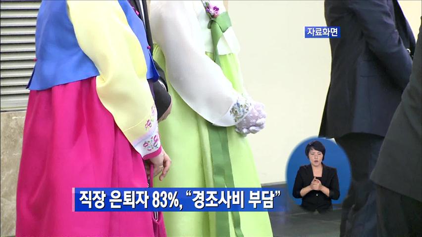 직장 은퇴자 83% “경조사비 부담”