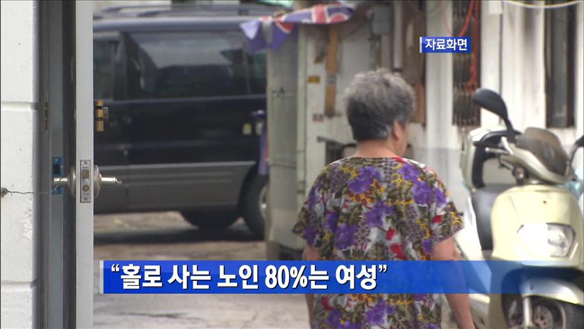 “홀로 사는 노인 80%는 여성”