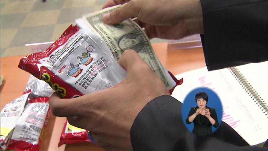 라면봉지에 넣어 160억 원대 달러 밀반출 적발