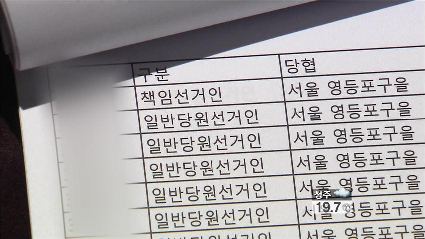 새누리 당직자, 당원 명부 통신업체에 넘겨