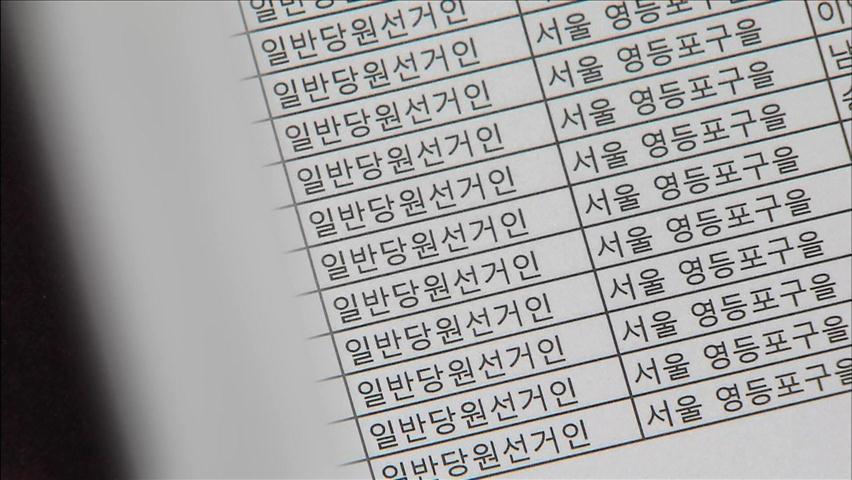 새누리 당원명부 조직적 유출 가능성 수사