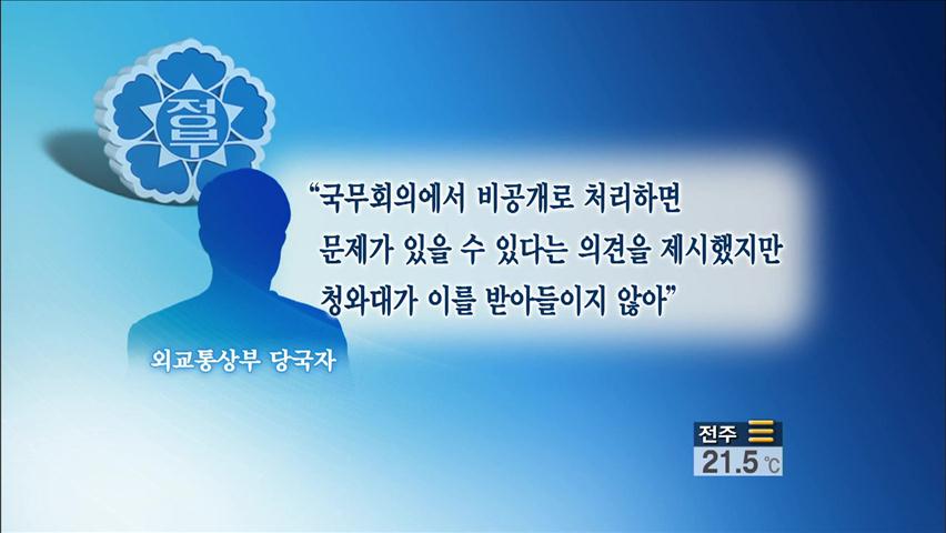 정부 당국자, 한일협정 ‘청와대 책임론’ 제기