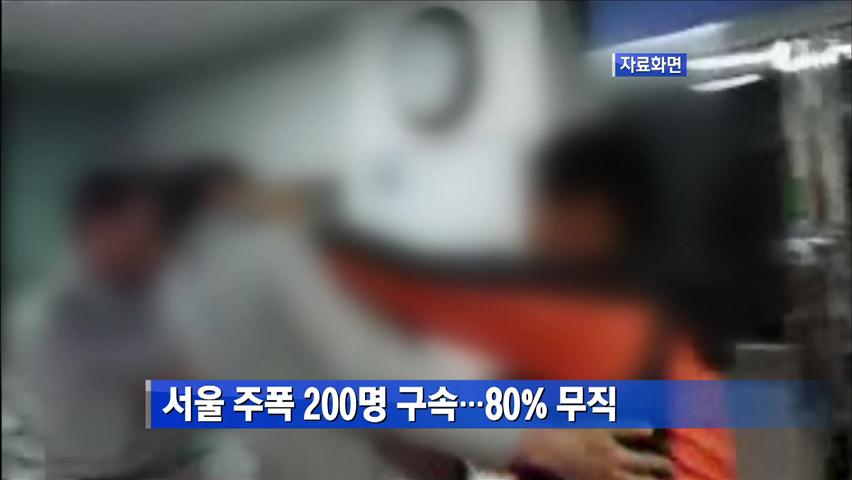 서울 ‘주취폭력’ 200명 구속…80% 무직