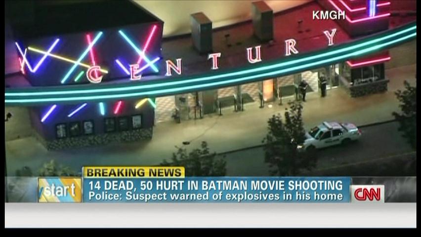 美 오로라시 극장서 총기 난사…60여 명 사상