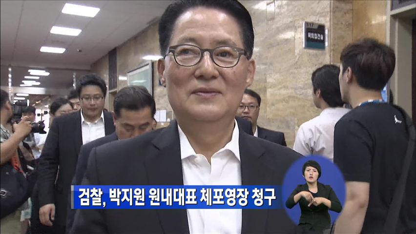 검찰, 박지원 원내대표 체포영장 청구