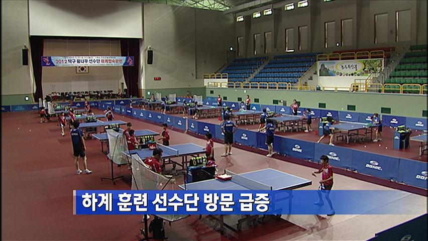 하계 훈련 선수단 방문 급증