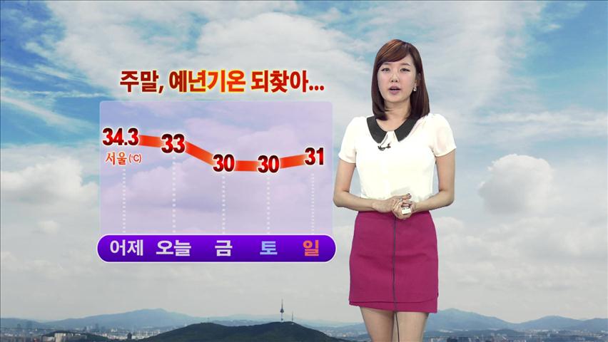 폭염 특보 점차 해제…주말, 예년기온 되찾아
