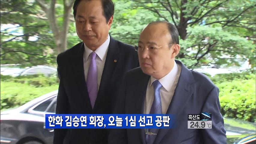 [생생경제] 한화 김승연 회장, 오늘 1심 선고 공판