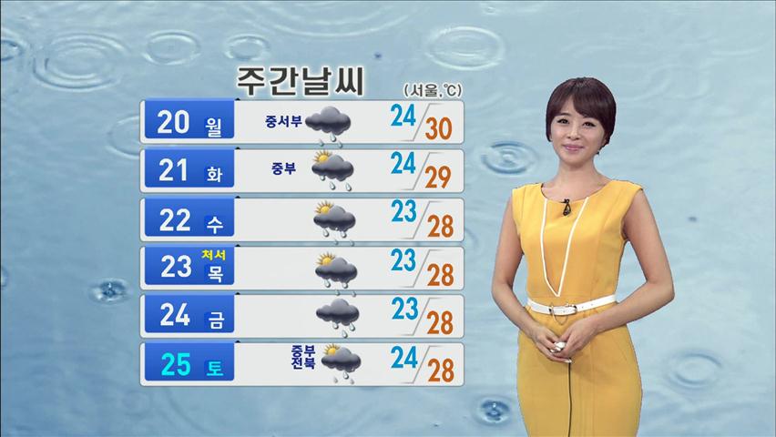 내일 서울 경기 등 비…남부 폭염 속 소나기